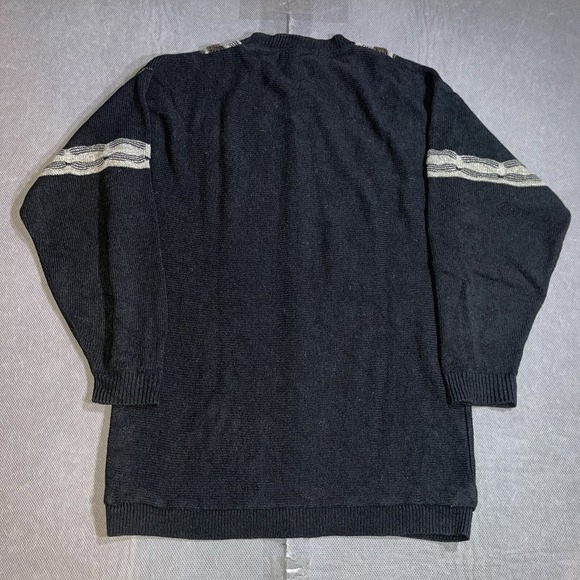 Vintage Protege Collection Sweater Mens‎ XLT Crewneck 3D Coogi Style Black Brown - Picture 6 of 10